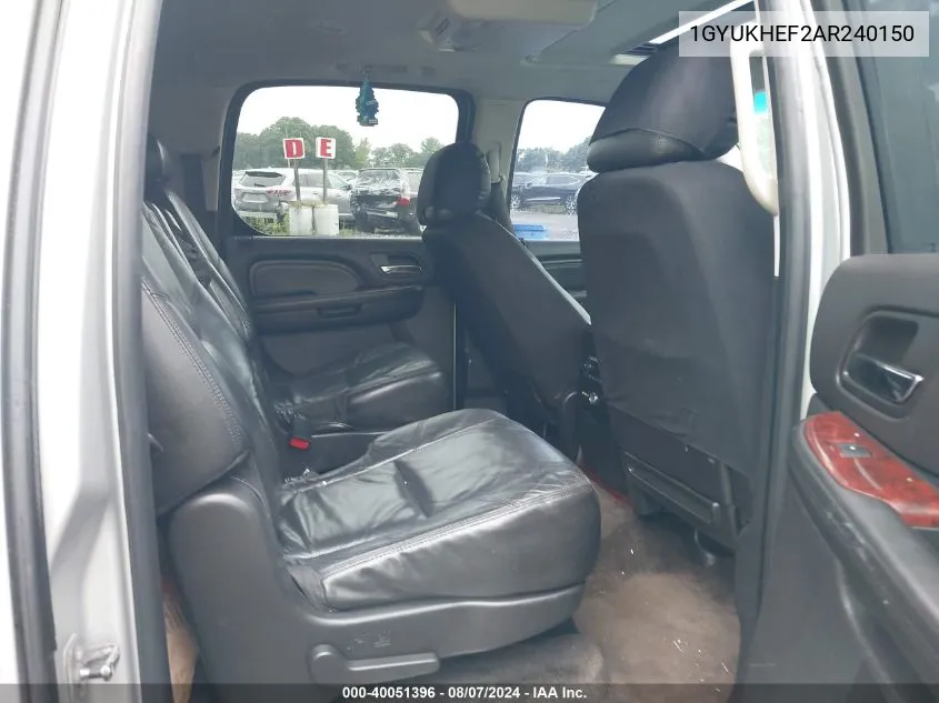 1GYUKHEF2AR240150 2010 Cadillac Escalade Esv Luxury