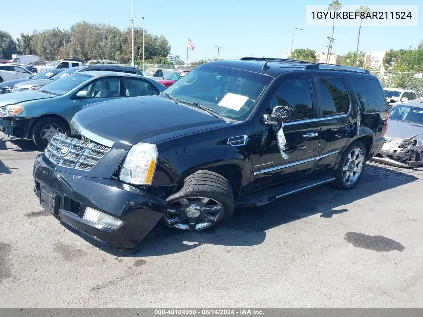 2010 Cadillac Escalade Luxury VIN: 1GYUKBEF8AR211524 Lot: 40104950