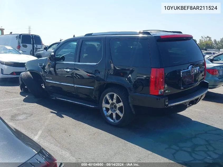 1GYUKBEF8AR211524 2010 Cadillac Escalade Luxury