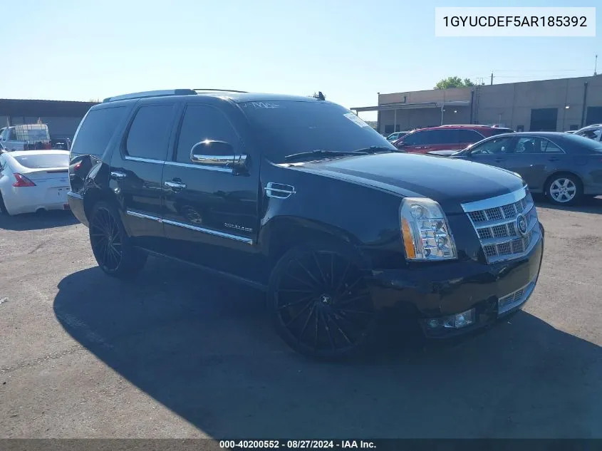 2010 Cadillac Escalade Platinum Edition VIN: 1GYUCDEF5AR185392 Lot: 40200552