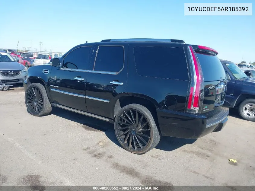 1GYUCDEF5AR185392 2010 Cadillac Escalade Platinum Edition