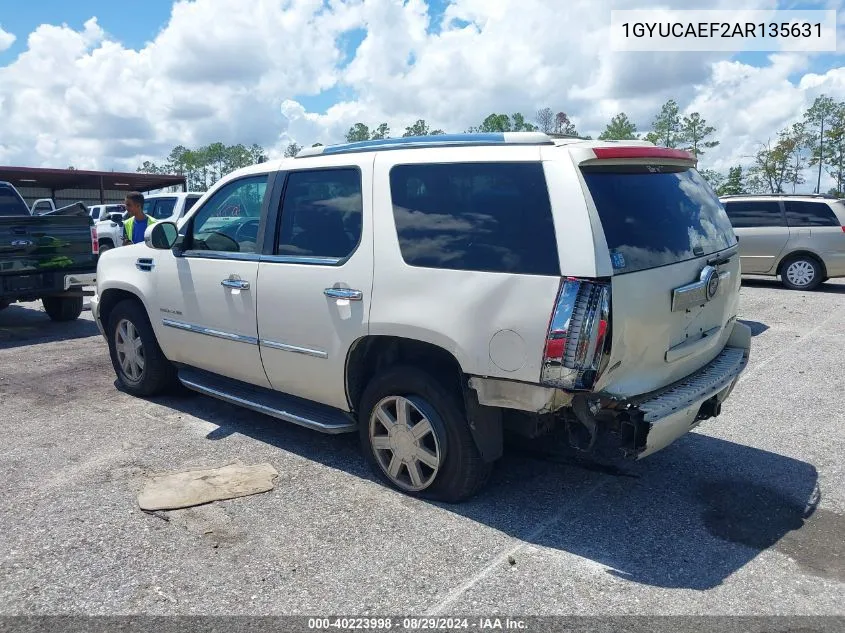 2010 Cadillac Escalade Standard VIN: 1GYUCAEF2AR135631 Lot: 40223998