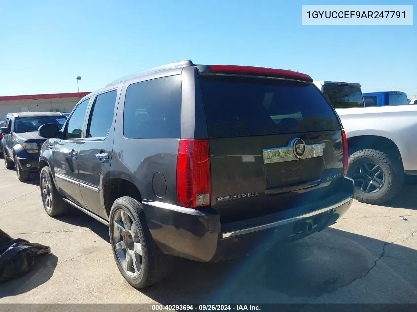 2010 Cadillac Escalade Premium VIN: 1GYUCCEF9AR247791 Lot: 40293694