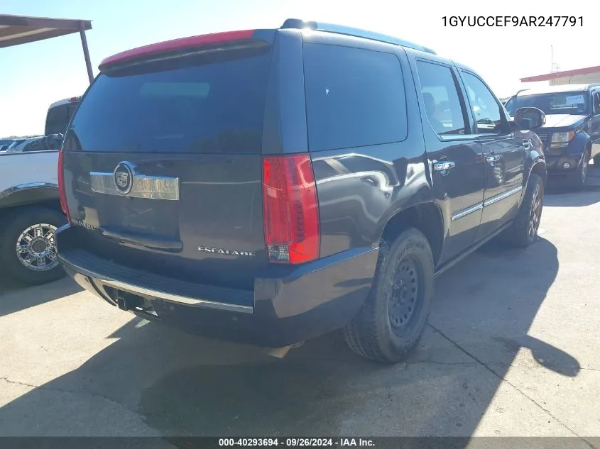 1GYUCCEF9AR247791 2010 Cadillac Escalade Premium