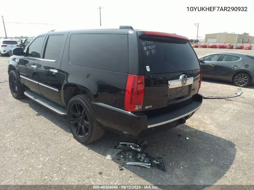 2010 Cadillac Escalade Esv Luxury VIN: 1GYUKHEF7AR290932 Lot: 40304046