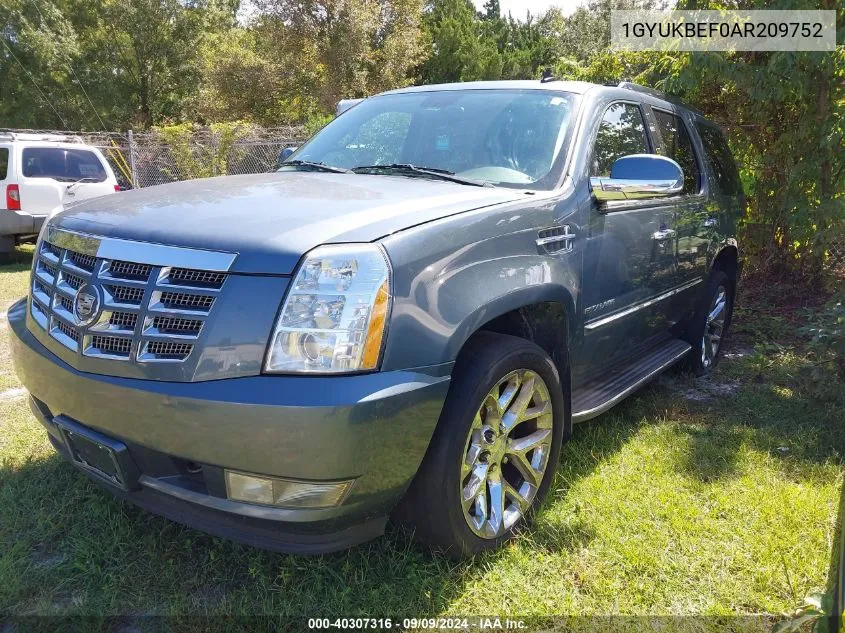 2010 Cadillac Escalade Luxury VIN: 1GYUKBEF0AR209752 Lot: 40307316