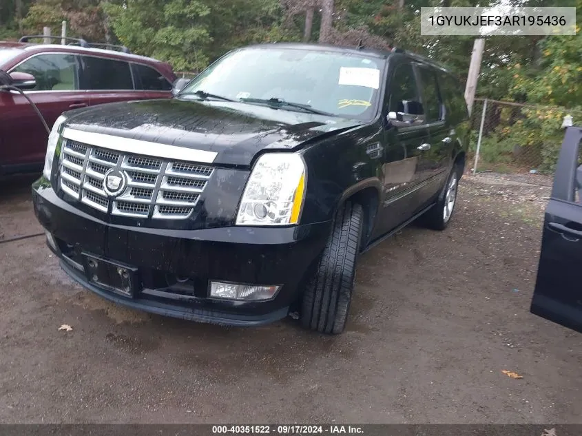 1GYUKJEF3AR195436 2010 Cadillac Escalade Esv Premium