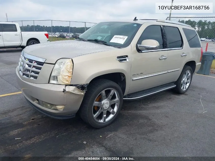 2010 Cadillac Escalade Luxury VIN: 1GYUCBEF3AR168756 Lot: 40454654