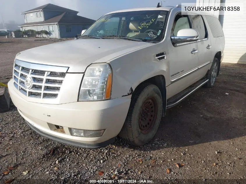 2010 Cadillac Escalade Esv Luxury VIN: 1GYUKHEF6AR18358 Lot: 40590381