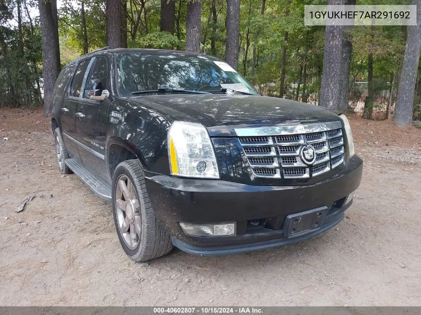 2010 Cadillac Escalade Esv Luxury VIN: 1GYUKHEF7AR291692 Lot: 40602807