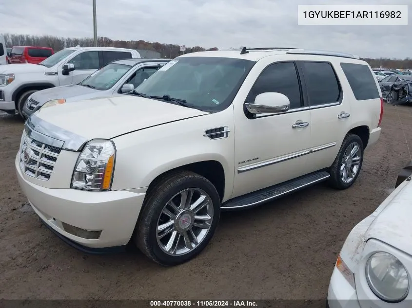 2010 Cadillac Escalade Luxury VIN: 1GYUKBEF1AR116982 Lot: 40770038