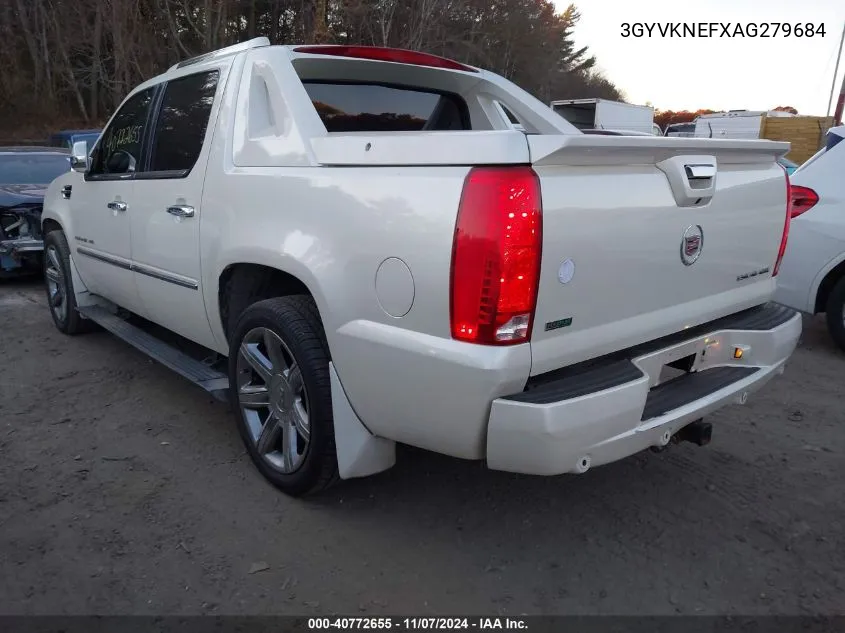 2010 Cadillac Escalade Ext Premium VIN: 3GYVKNEFXAG279684 Lot: 40772655