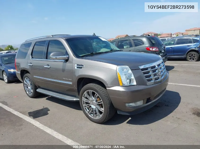 1GYS4BEF2BR273598 2011 Cadillac Escalade Luxury