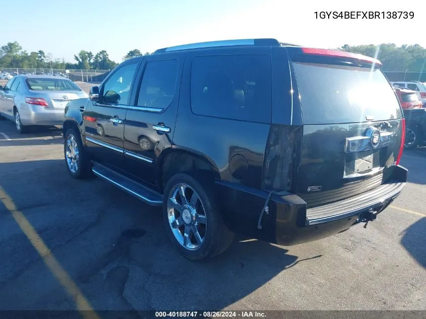 1GYS4BEFXBR138739 2011 Cadillac Escalade Luxury