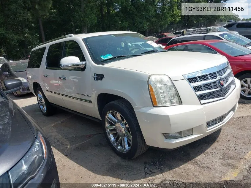 2011 Cadillac Escalade Esv Platinum Edition VIN: 1GYS3KEF2BR111456 Lot: 40215119