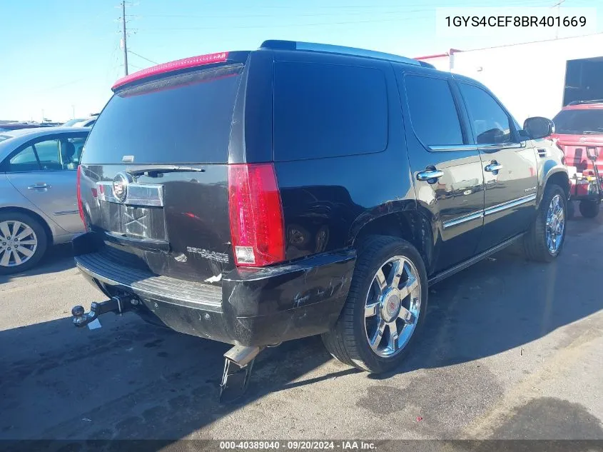 1GYS4CEF8BR401669 2011 Cadillac Escalade Premium