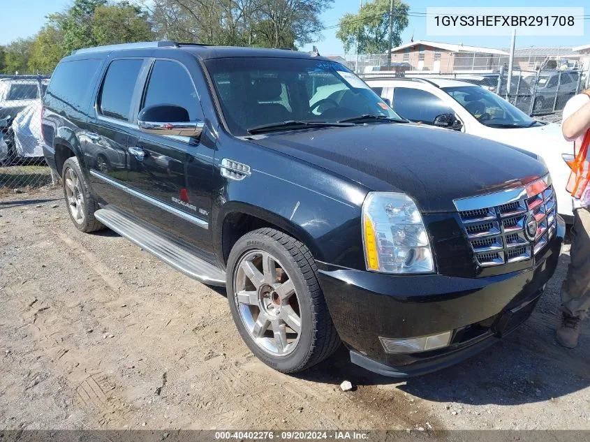 2011 Cadillac Escalade Esv Luxury VIN: 1GYS3HEFXBR291708 Lot: 40402276