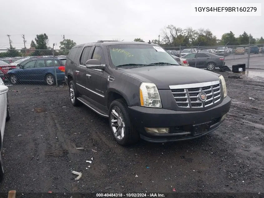 1GYS4HEF9BR160279 2011 Cadillac Escalade Esv Luxury