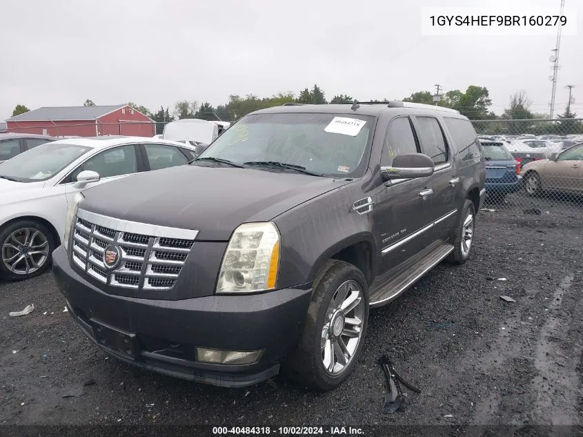 1GYS4HEF9BR160279 2011 Cadillac Escalade Esv Luxury