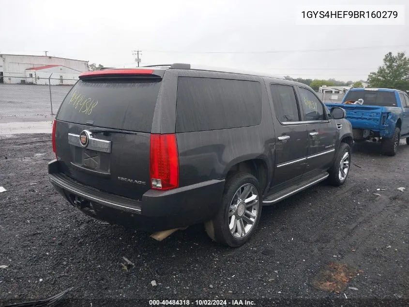 1GYS4HEF9BR160279 2011 Cadillac Escalade Esv Luxury