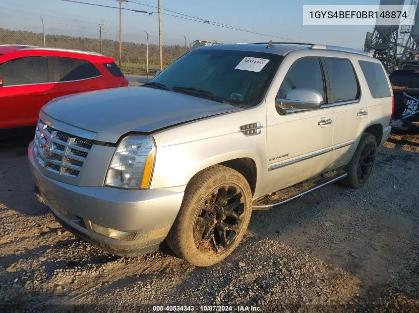 2011 Cadillac Escalade Luxury VIN: 1GYS4BEF0BR148874 Lot: 40534343