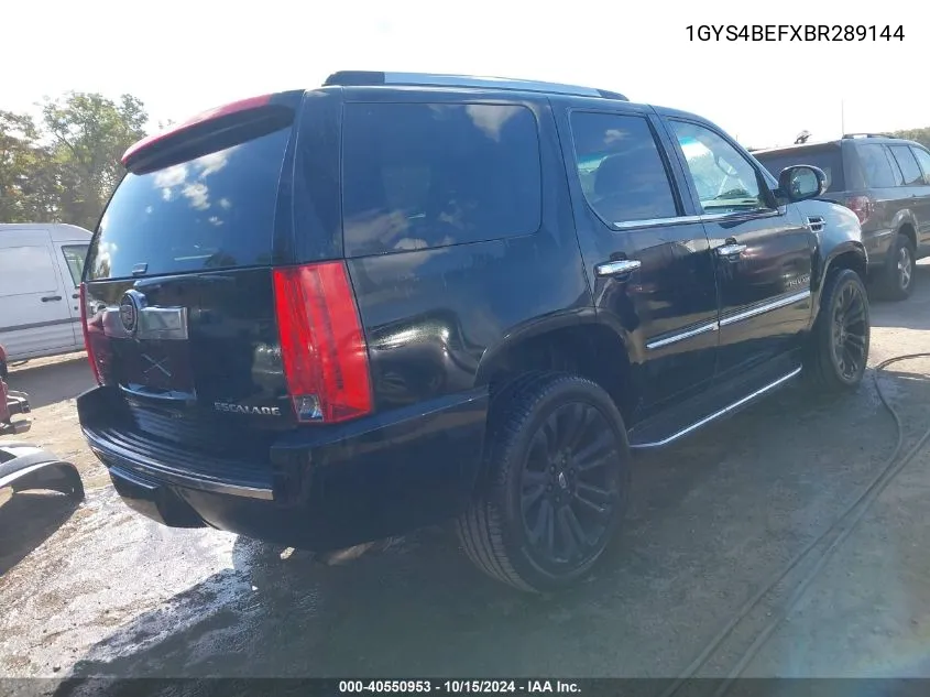 2011 Cadillac Escalade Luxury VIN: 1GYS4BEFXBR289144 Lot: 40550953