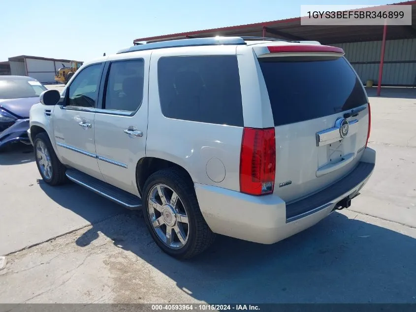 2011 Cadillac Escalade Luxury VIN: 1GYS3BEF5BR346899 Lot: 40593964