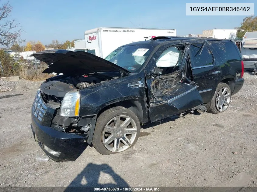 2011 Cadillac Escalade Standard VIN: 1GYS4AEF0BR346462 Lot: 40735879