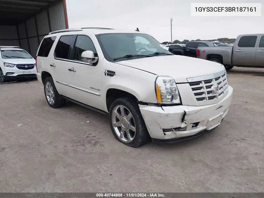 2011 Cadillac Escalade Premium VIN: 1GYS3CEF3BR187161 Lot: 40744808