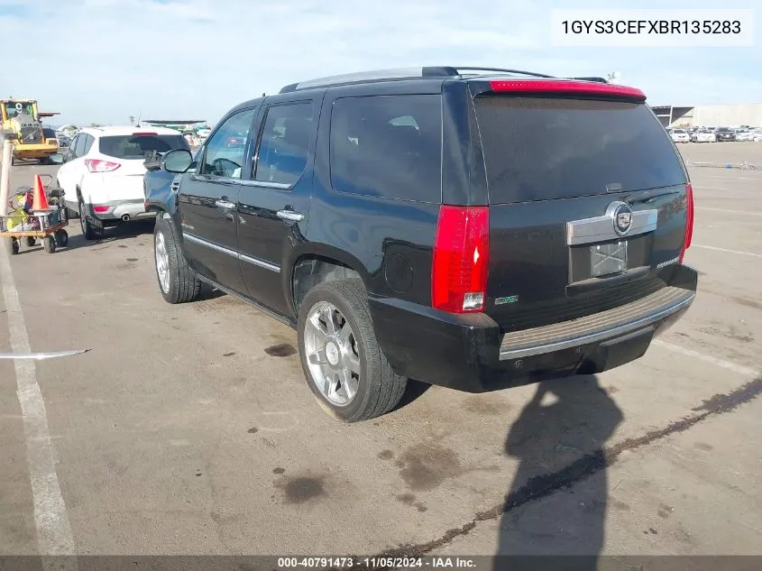 2011 Cadillac Escalade Premium VIN: 1GYS3CEFXBR135283 Lot: 40791473