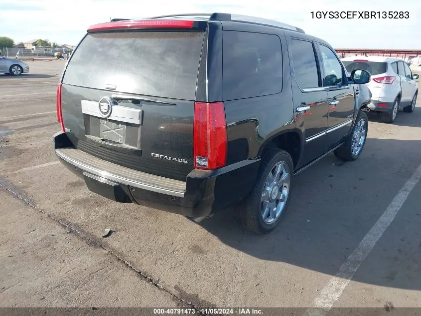 2011 Cadillac Escalade Premium VIN: 1GYS3CEFXBR135283 Lot: 40791473