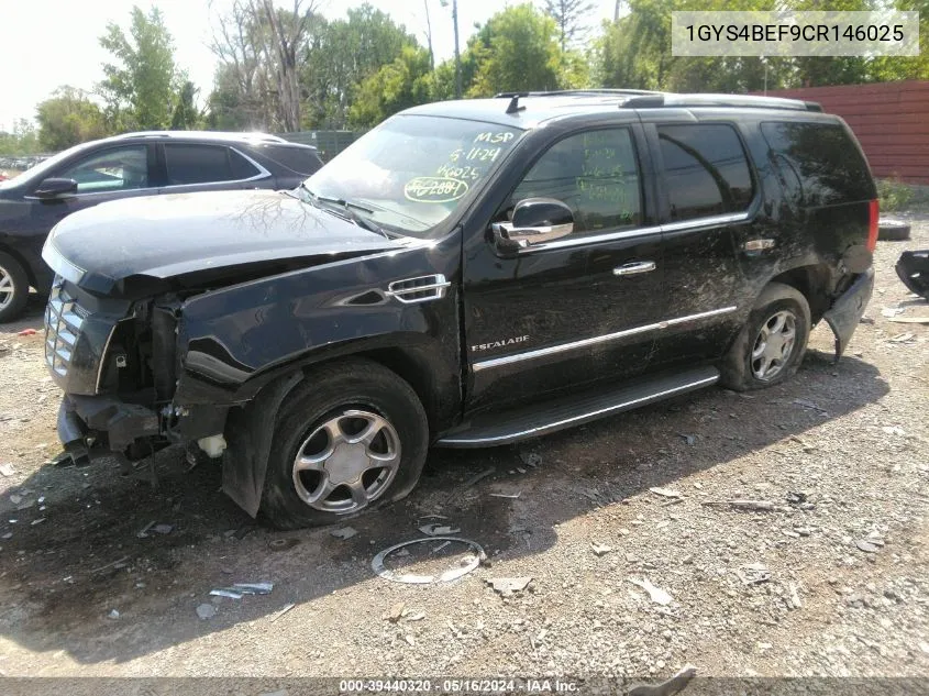 2012 Cadillac Escalade Luxury VIN: 1GYS4BEF9CR146025 Lot: 39440320