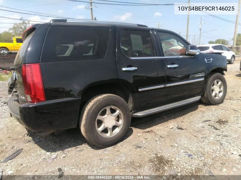 2012 Cadillac Escalade Luxury VIN: 1GYS4BEF9CR146025 Lot: 39440320