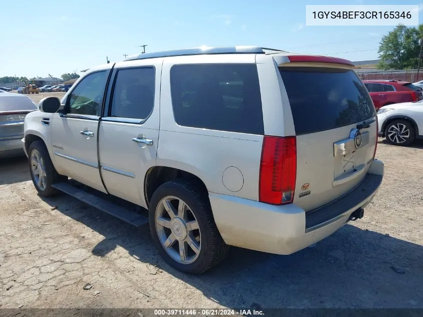 2012 Cadillac Escalade Luxury VIN: 1GYS4BEF3CR165346 Lot: 39711446