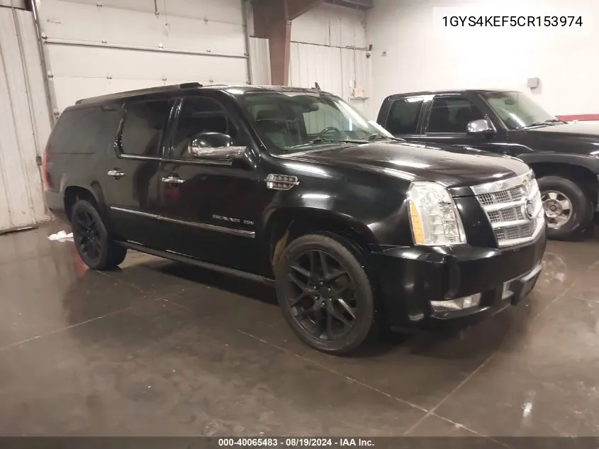 2012 Cadillac Escalade Esv Platinum Edition VIN: 1GYS4KEF5CR153974 Lot: 40065483