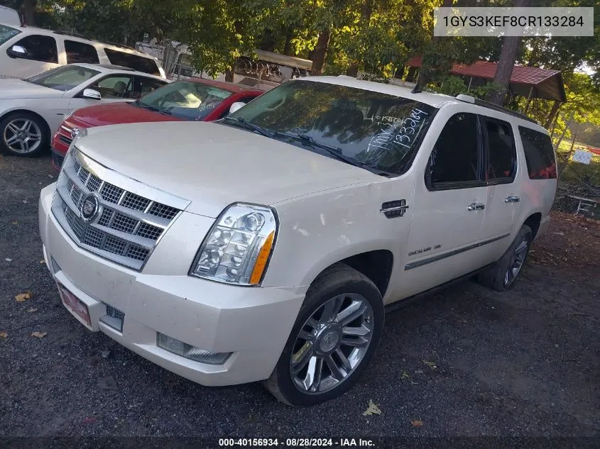 2012 Cadillac Escalade Esv Platinum Edition VIN: 1GYS3KEF8CR133284 Lot: 40156934