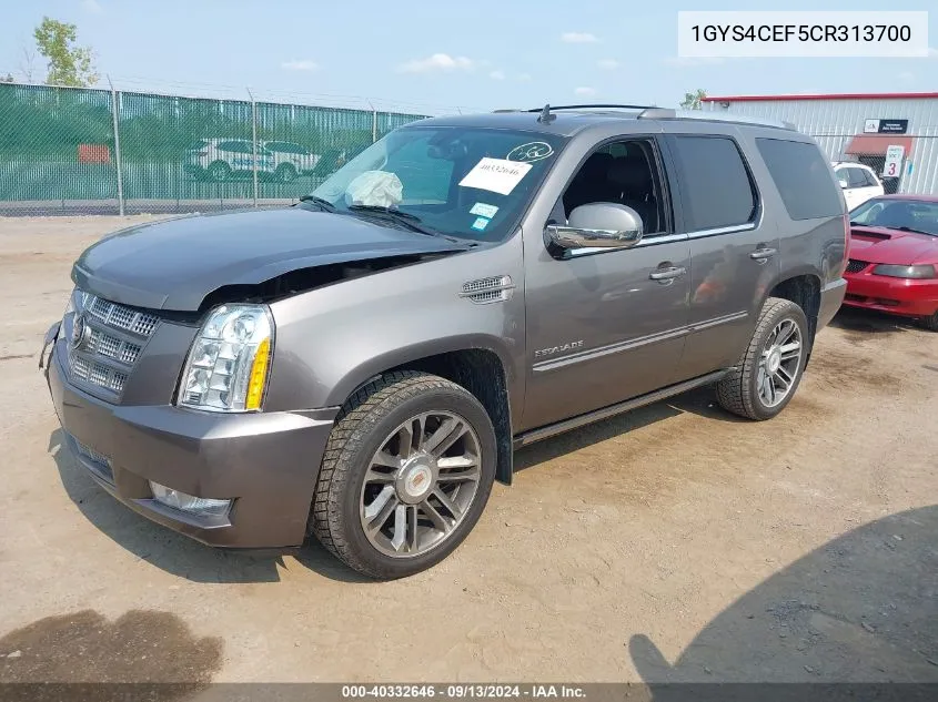 1GYS4CEF5CR313700 2012 Cadillac Escalade Premium