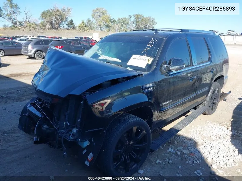 2012 Cadillac Escalade Premium VIN: 1GYS4CEF4CR286893 Lot: 40423888