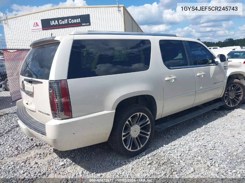 2012 Cadillac Escalade Esv Premium VIN: 1GYS4JEF5CR245743 Lot: 40472677