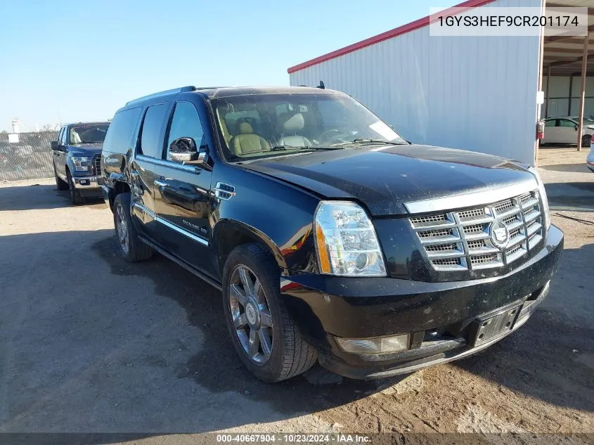 2012 Cadillac Escalade Esv Luxury VIN: 1GYS3HEF9CR201174 Lot: 40667904