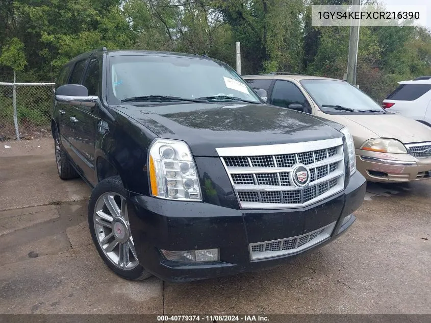 1GYS4KEFXCR216390 2012 Cadillac Escalade Esv Platinum Edition