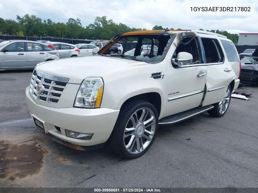 2013 Cadillac Escalade Standard VIN: 1GYS3AEF3DR217802 Lot: 39958681