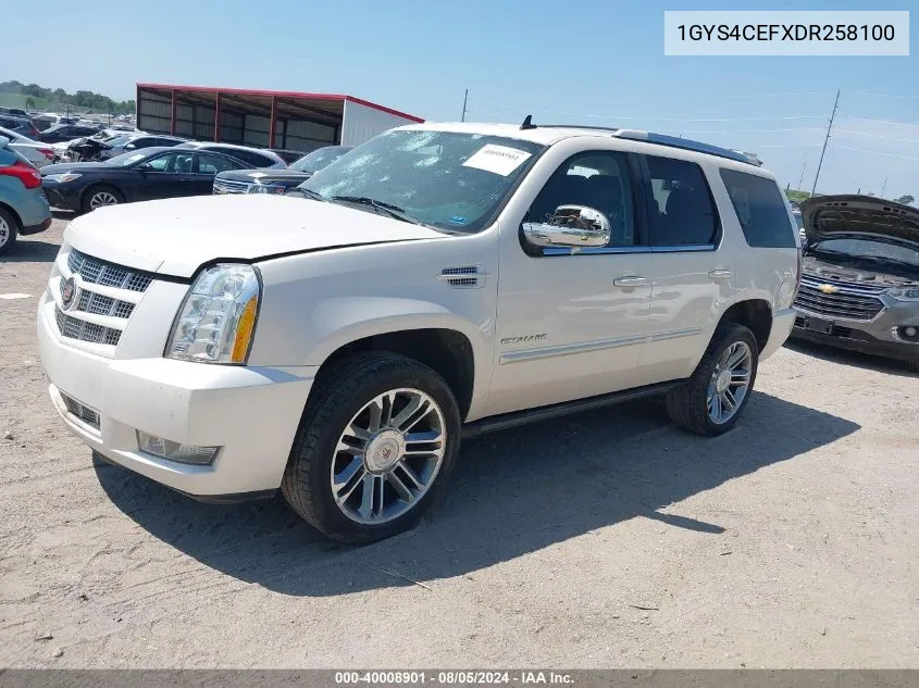 2013 Cadillac Escalade Premium VIN: 1GYS4CEFXDR258100 Lot: 40008901