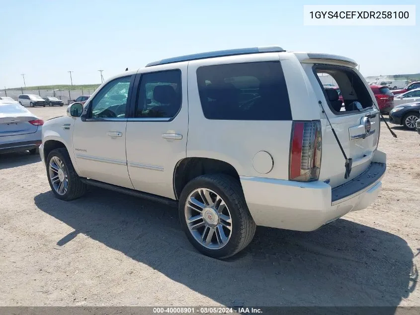 2013 Cadillac Escalade Premium VIN: 1GYS4CEFXDR258100 Lot: 40008901