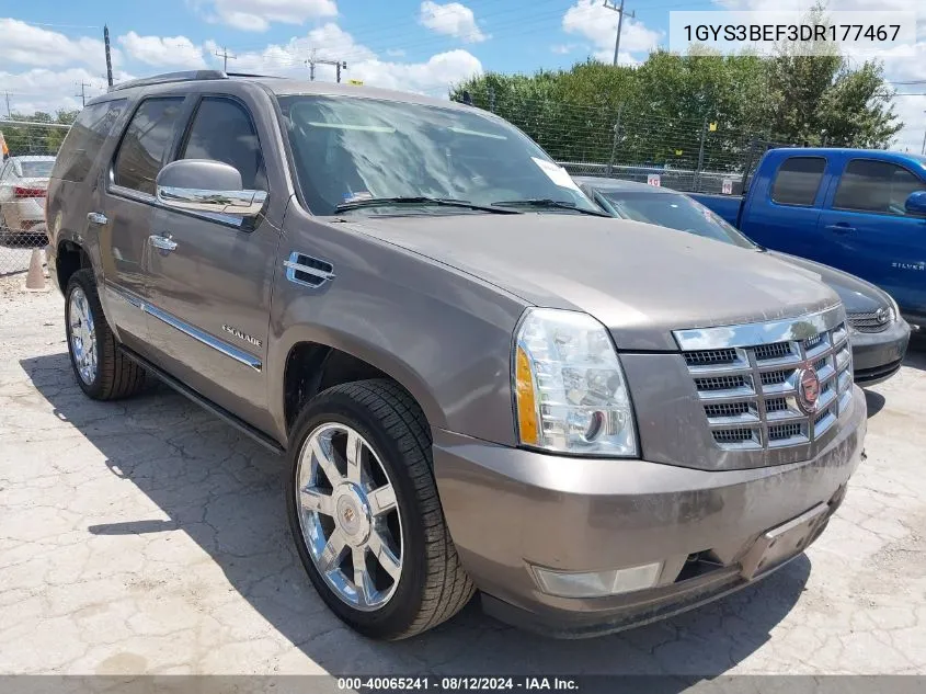 1GYS3BEF3DR177467 2013 Cadillac Escalade Luxury