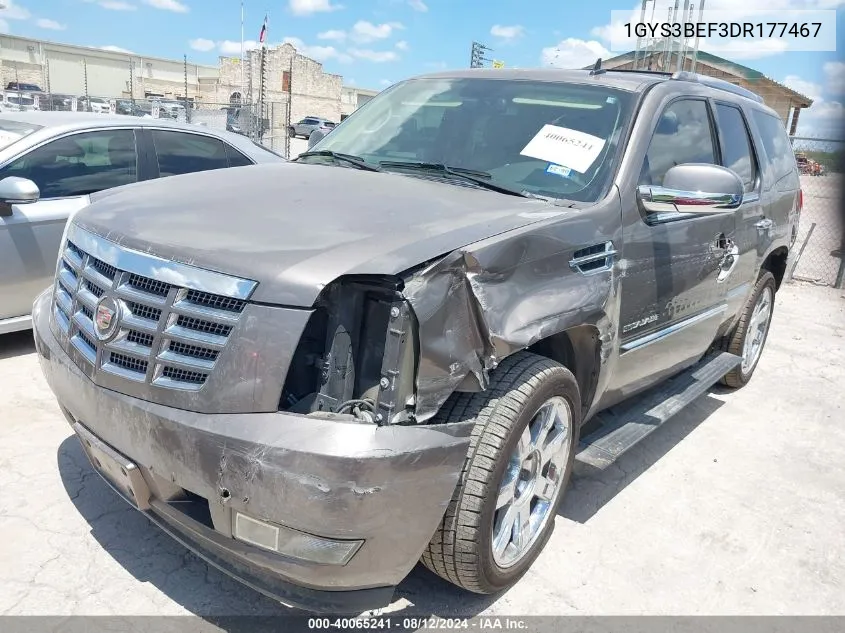 1GYS3BEF3DR177467 2013 Cadillac Escalade Luxury