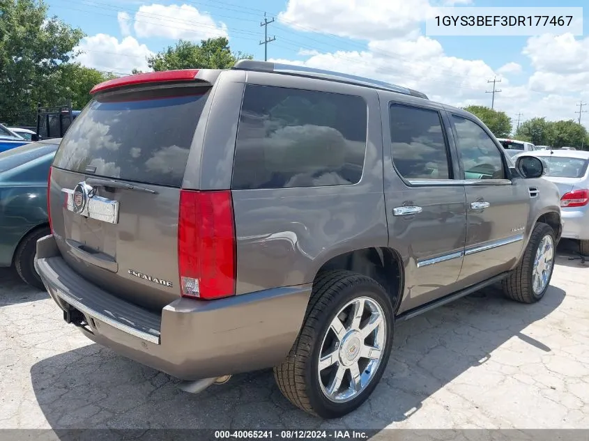 1GYS3BEF3DR177467 2013 Cadillac Escalade Luxury