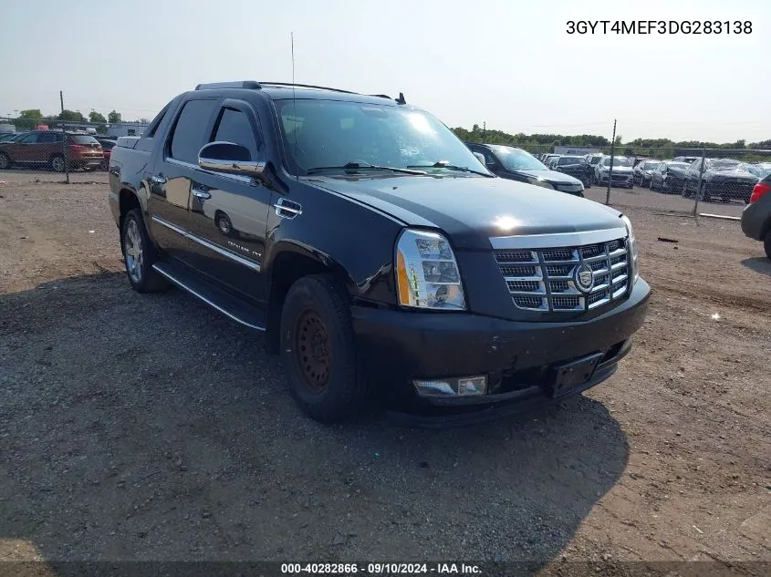 2013 Cadillac Escalade Ext Luxury VIN: 3GYT4MEF3DG283138 Lot: 40282866