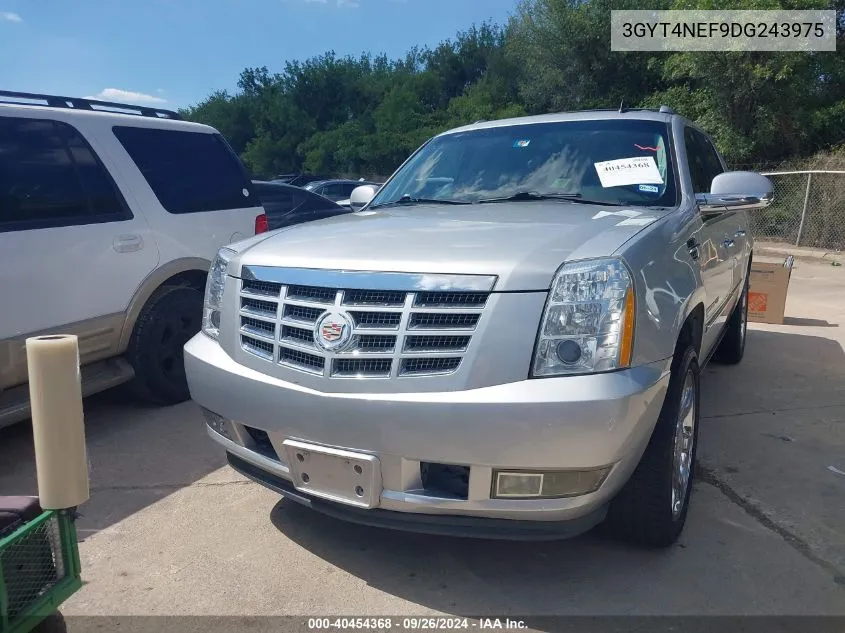 2013 Cadillac Escalade Ext Premium VIN: 3GYT4NEF9DG243975 Lot: 40454368