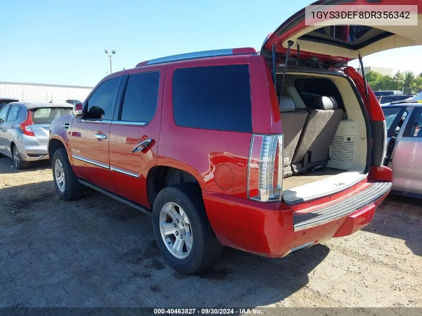 2013 Cadillac Escalade Platinum Edition VIN: 1GYS3DEF8DR356342 Lot: 40463827